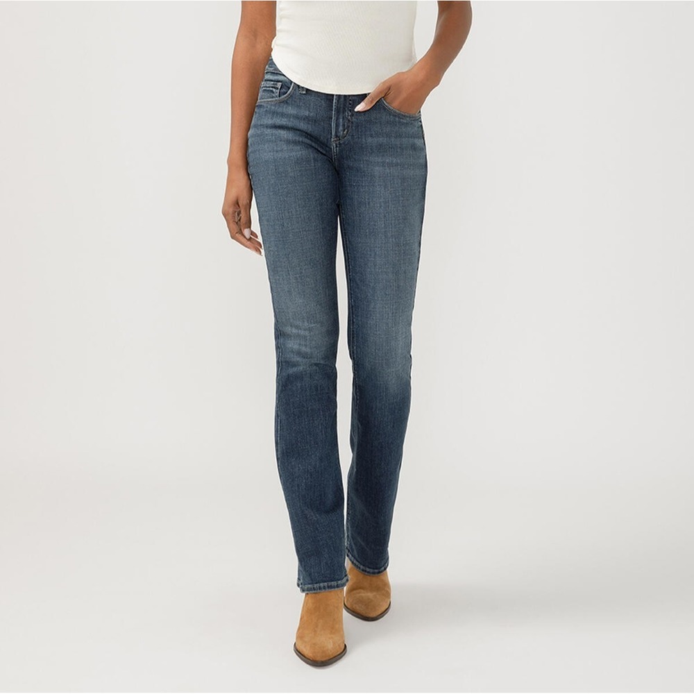 Silver Jeans Women Suki Mid Rise Slim Bootcut Luxe Stretch Jeans 29W 33L